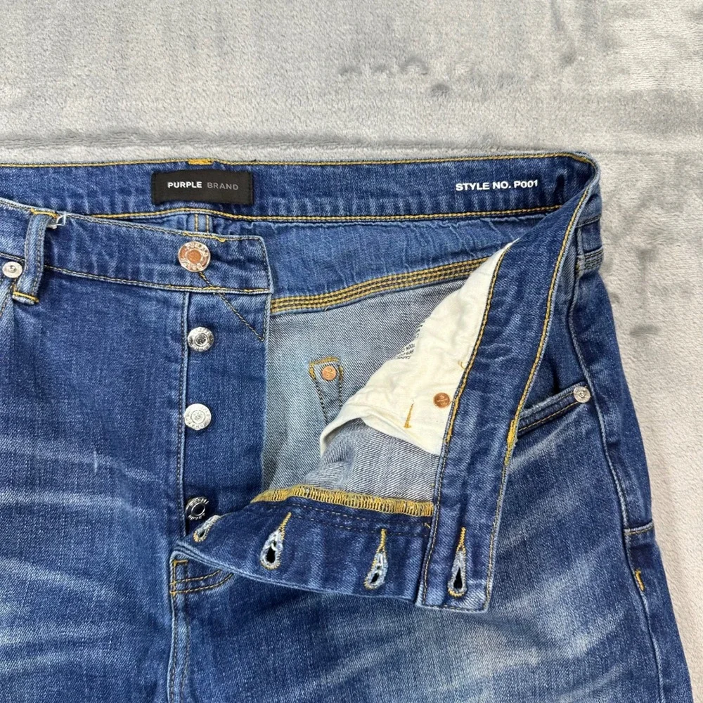 Purple Brand P001 Low Rise Skinny Jeans Medium Indigo Wash 38 OYWD124